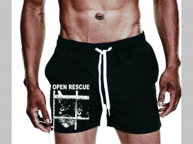 Open Rescue - plavky s mot&iacute;vom - plavkov&eacute; p&aacute;nske kraťasy s pohodlnou gumou v p&aacute;se a &scaron;n&uacute;rkou na dotiahnutie vhodn&eacute; aj ako klasick&eacute; kraťasy na voľn&yacute; čas